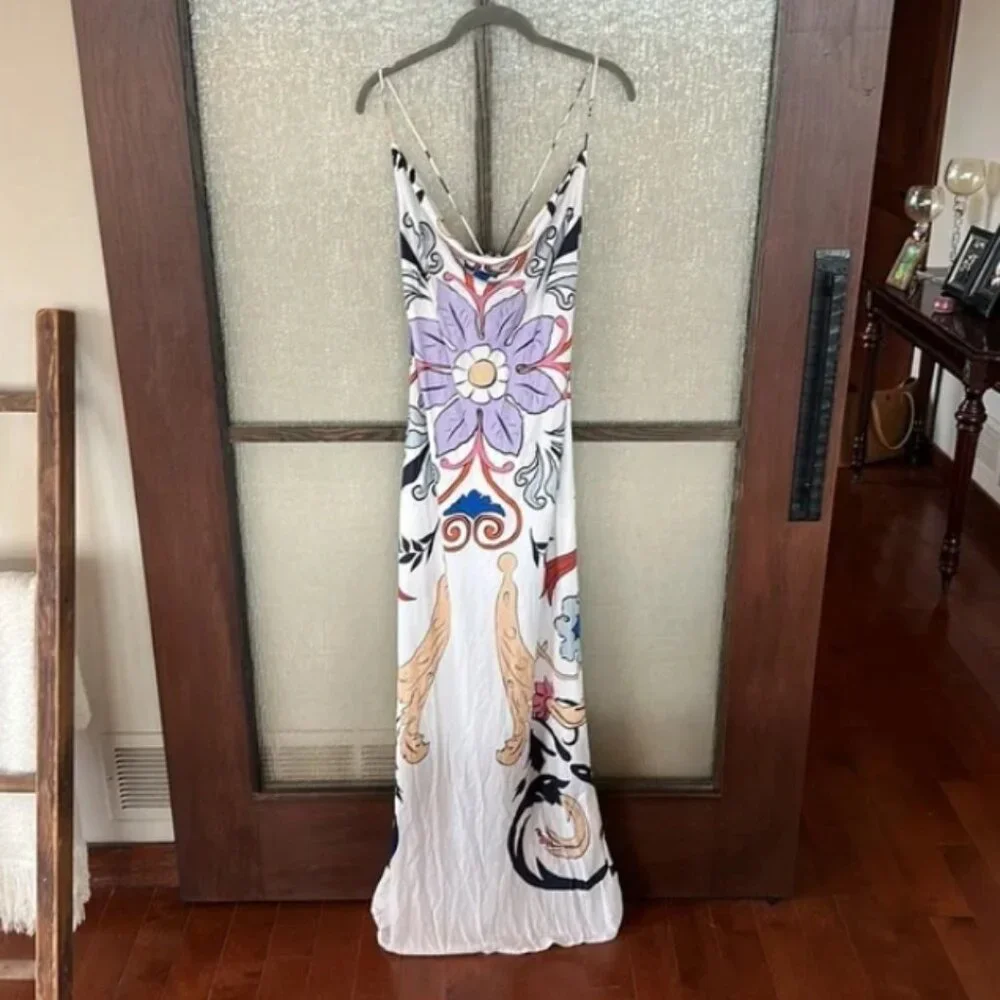 Carolina K Scrolls Maxi slip dress - Size XL - Picture 5 of 9